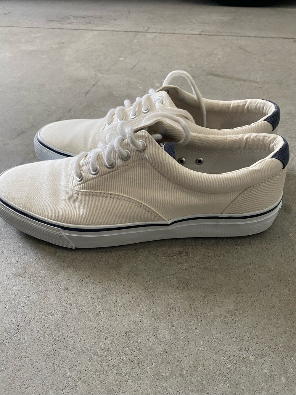 Sperry Men's Cream Canvas Low-Top Sneakers - Picture 5 of 7